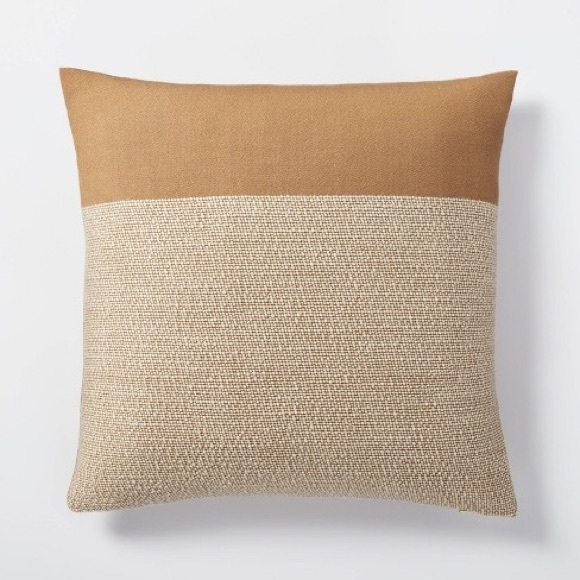 Studio McGee Color Block Tan & Cream Throw Pillow - Target Threshold - Picture 1 of 16